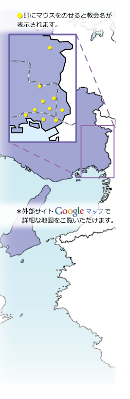 兵庫県東部の地図